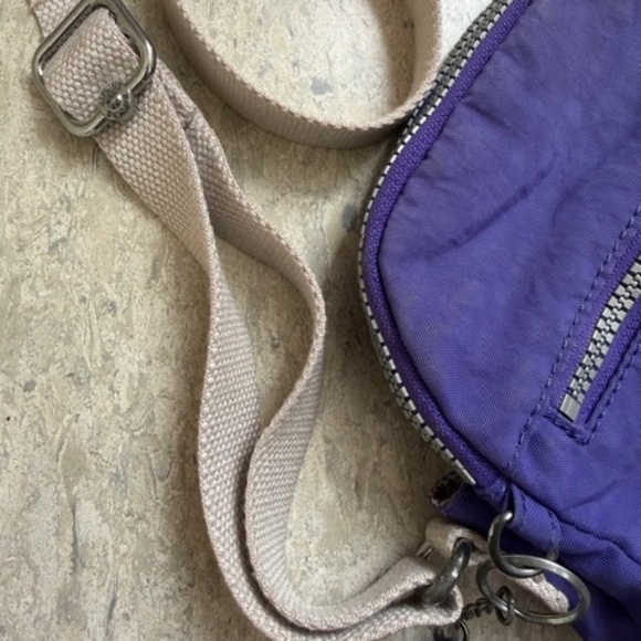Kipling Purple 3 Compartments Small Crossbody Bag With Adjustable Strap - Picture 6 of 14